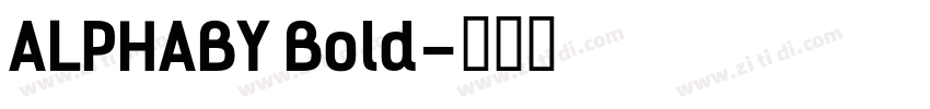 ALPHABY Bold字体转换